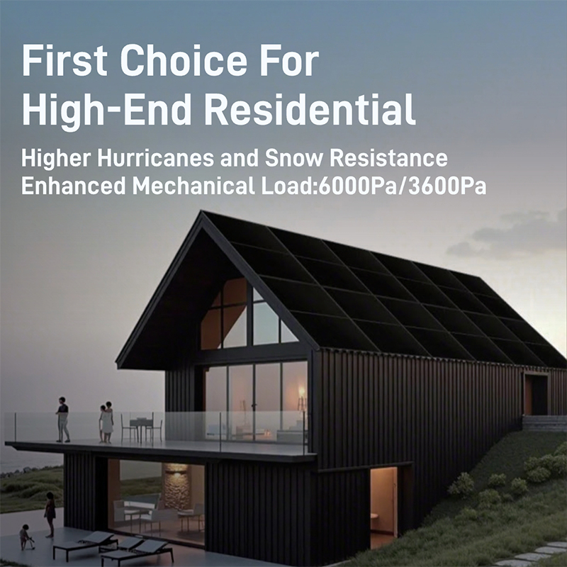 WERAN EcoLife 480-490W kettős üveg BC napelem LR7-54HJD csúcskategóriás lakossági PV modul