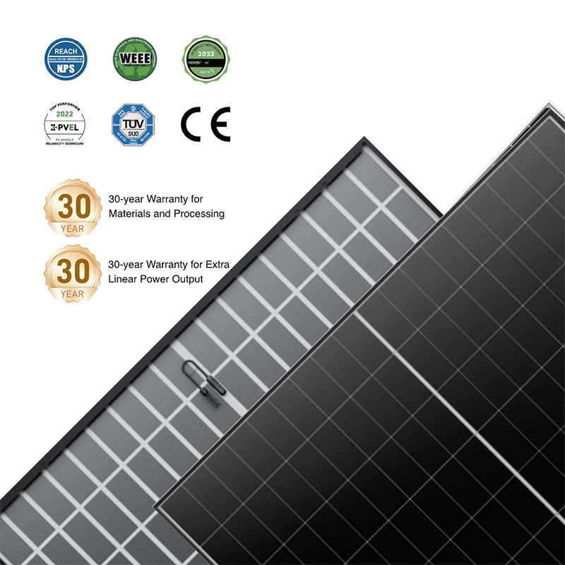 WERAN EcoLife 480-490W kettős üveg BC napelem LR7-54HJD csúcskategóriás lakossági PV modul