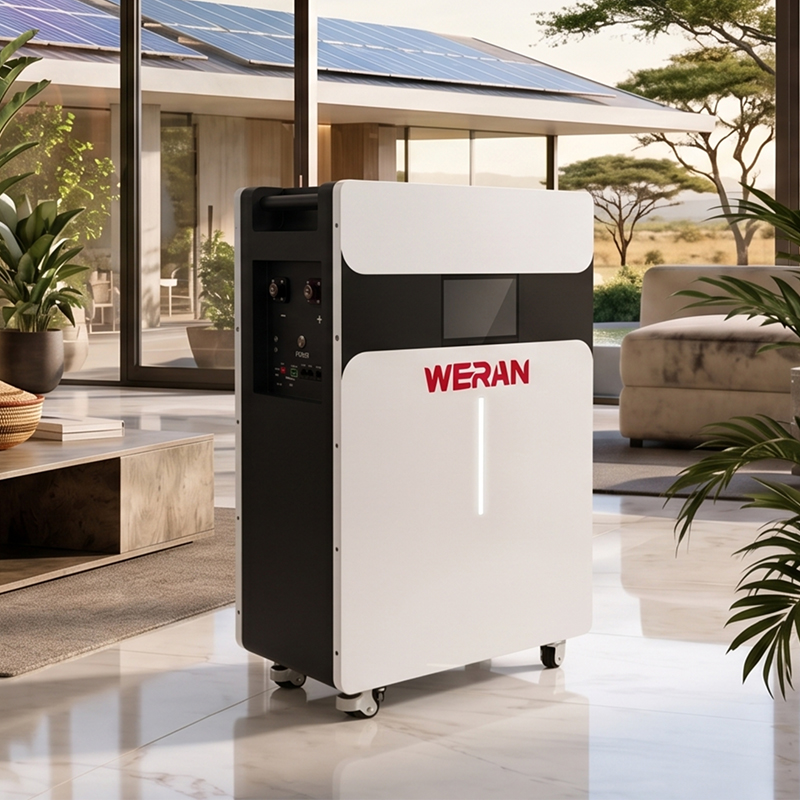 WERAN 51.2V 314Ah 16kWh görgős típusú LiFePO4 akkumulátor otthoni energiatároláshoz